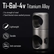 Key Unity Titanium Swivel Keyring Keychain Connector, 2 Pack 360° Rotating Key Linker for Carabiner & Split Rings KA07 Gray