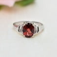thumbnail image 2 of Garnet Ring, Men's Ring, Oval Cut Ring, Wedding Ring, 925 Sterling Silver Ring, Gift For Him, 2 of 5