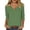 Z-Green, variant on Womens Tops 3/4 Sleeve T-shirts for Women Fashion Loose Casual V-Neck Three Quarter Length Sleeve Solid Pullover Tops Z-Green XXL