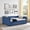 Blue, variant on Noble House Zenton Queen Size Boucle Daybed, Upholstered Tufted Sofa Bed Frame with Under-Bed Storage Drawers, Blue