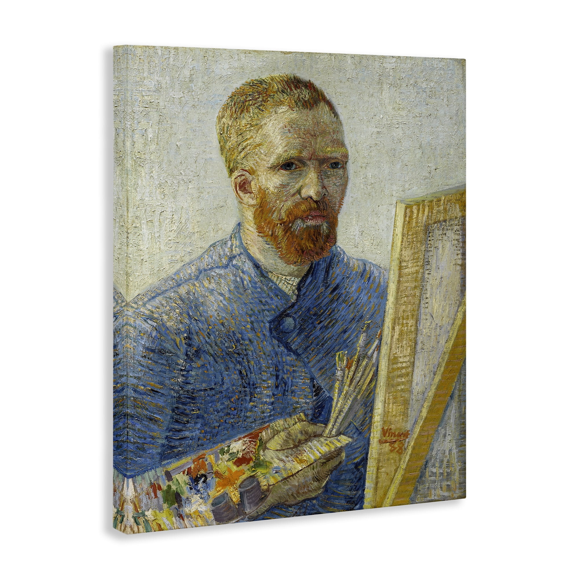 Stupell Industries Van Gogh Painter Self Portrait People Painting Wrapped Canvas Art Print Wall Art, 16 x 20