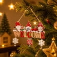 thumbnail image 4 of Kmonabie Christmas Gnome Wooden Door Hanger, Santa Claus Welcome Sign with Jute Rope for Hanging, Front Door Winter Holiday Wall Decor for Home Entryway, 4 of 5