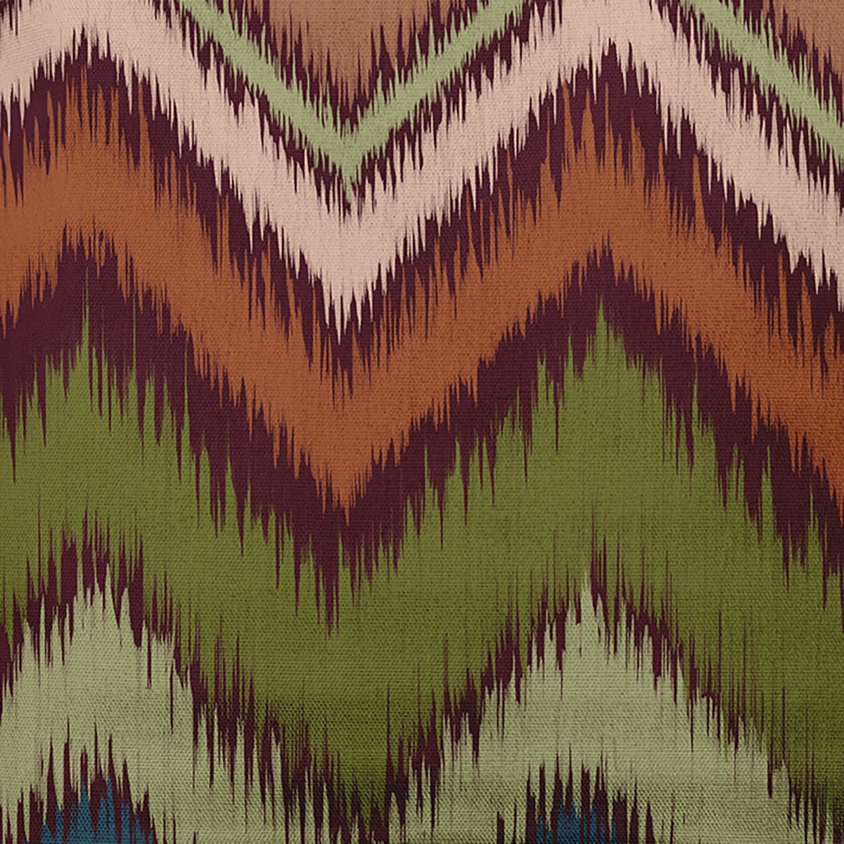 Simply Daisy, 20" x 20" Square Ikat Chevron Indoor/Outdoor Polyester Throw Pillow, Pomegranate, Qty 1