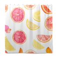 thumbnail image 2 of Yayeee Shower Curtain with Hooks 72"x72" Waterproof Fabric Bathroom Hanging Decor, White Grapefruit Slices, 2 of 5