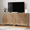 2 Pack Oak, variant on Algherohein Sideboard Cabinet with 4 Door & Adjustable Shelves, Kitchen Storage Organizer, Home Decor TV Stand for Living Room, Oak