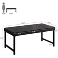 thumbnail image 2 of Tribesigns 55" Industrial Executive Desk for Home Office,Business Workstation, Small Conference Table, 2 of 7