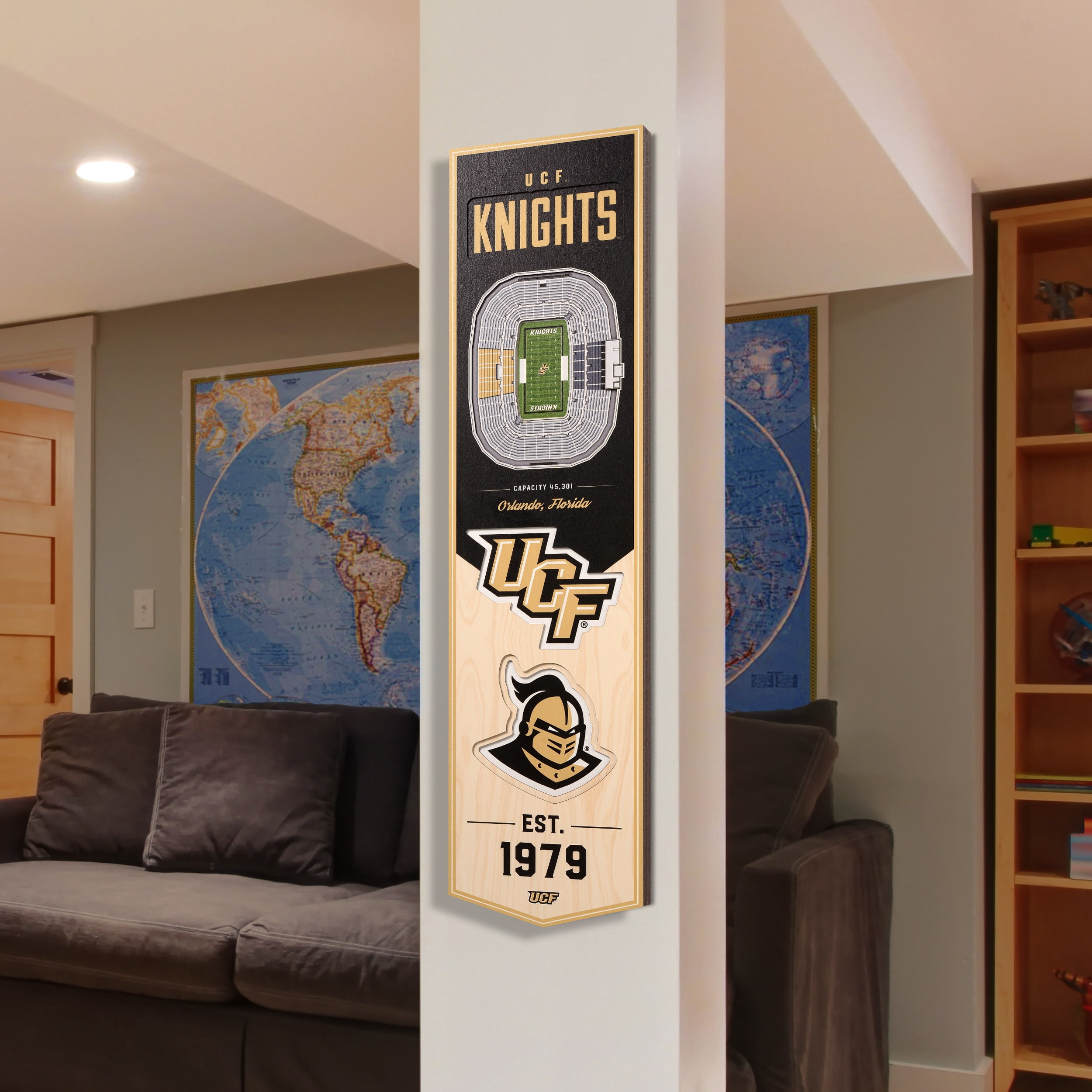 UCF Knights 8'' x 32'' 3D StadiumView Banner