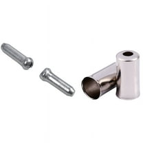 100x Bicycle Bike Shifter Brake Cable Tips Caps End Crimp & 100Pcs Gaines Cable Cap Fixing Brake Speed 5mm Metal Silver