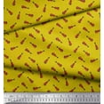 thumbnail image 2 of Soimoi Poly Georgette Fabric Guitar Musical Instrument Print Sewing Fabric Yard 42 Inch Wide, 2 of 3