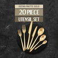 thumbnail image 2 of 20-Piece Utensil Set - Ultimate Cooking Convenience, Complete Your Kitchen (Deena Matte Gold), 2 of 7