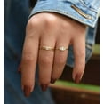 thumbnail image 3 of HeartsAndYou 5 Stone Art Deco Engagement Ring for Women 0.8ct Baguette Cut Moissanite 18k Yellow Gold Over Silver, 3 of 9