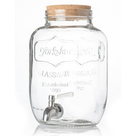 dispenser gallon mason jar drink spout cork yorkshire stainless steel brilliant