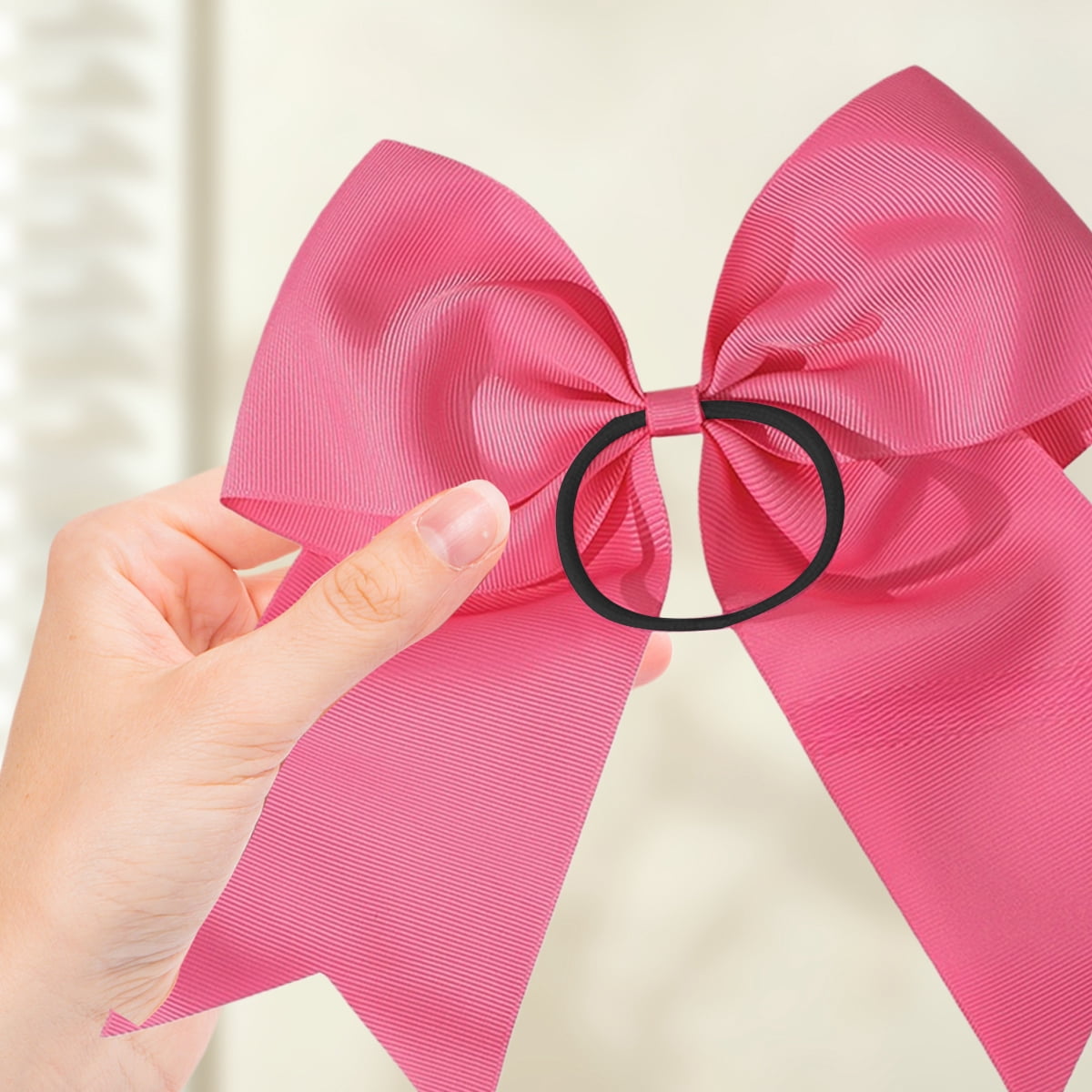 JoyBowie 36Pcs 8 Inch Large Cheer Bows Solid Color Hair Bows with Alligator Clips for Girls Teens Cheerleading