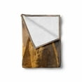 thumbnail image 2 of Egyptian Print Soft Flannel Fleece Throw Blanket, Sphinx Face Other Pyramids in Egypt Old Historical Monument, Cozy Plush for Indoor and Outdoor Use, 70" x 90", Amber Sand Brown, by Ambesonne, 2 of 6