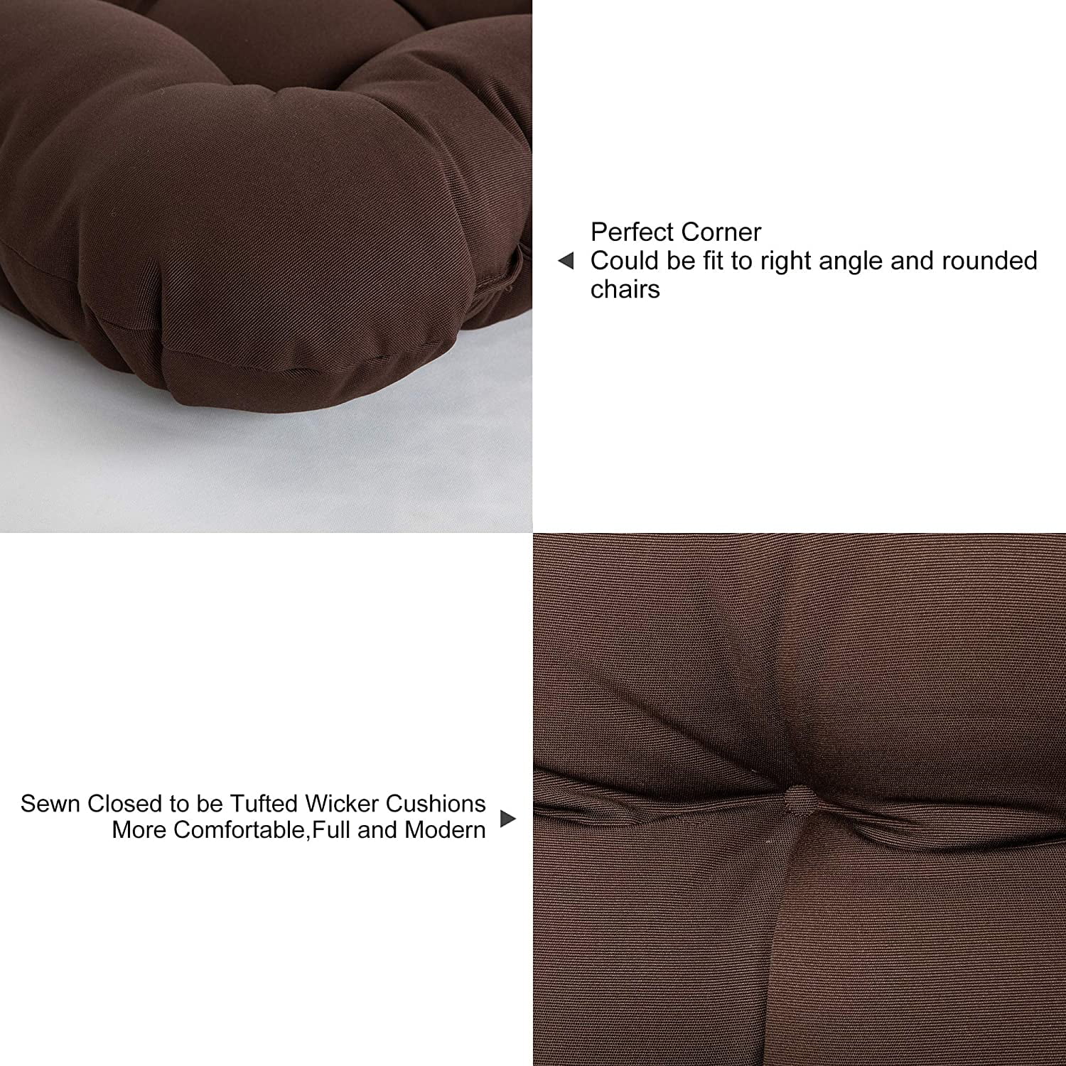 Outdoor Cushions Loveseat All Weather Chair Cushions Bench Cushions Set of 5 Wicker Tufted Pillow for Patio Furniture