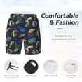 thumbnail image 5 of Lsque Mens Swim Trunks Undersea Animals Pattern - Bathing Suit Compression Liner - Beach Swim Shorts Swimwear - (S-3XL) - Stretch Quick Dry -Large, 5 of 9