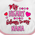 thumbnail image 4 of Inktastic My Heart Belongs to my Nana Boys or Girls Baby Bib, 4 of 4