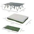 Outsunny 2Person Collapsible Portable Camping Cot Bed Set with