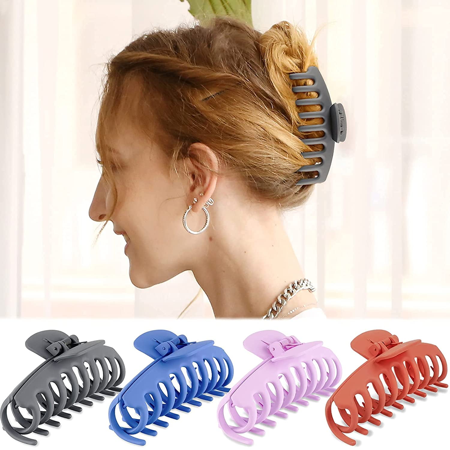 Pysona Big Hair Claw Clips for Women Large Claw Clip for Thin Thick