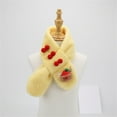 thumbnail image 2 of ZACPNCV Kids Christmas Scarves Boys and Girls Cute Winter Warm Thick Plush Scarves Xmas Gifts Yellow Free Size, 2 of 4