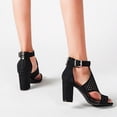 thumbnail image 4 of Zapatos de mujer Casual verano moda estilo romano cómodo cinturón hebilla cuadrado tacones altos Peep Toe hueco superior sandalias Wmkox8yii  hfjk2463, 4 of 7