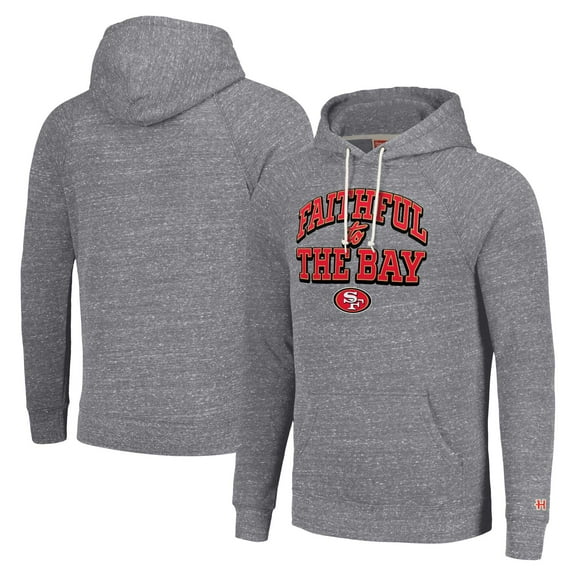 Unisex Homage  Gray San Francisco 49ers Hyperlocal Raglan Pullover Hoodie