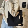 thumbnail image 3 of Bolso de lona ligero impermeable, nuevo bolso de lona informal de ocio, bolsos de mano de Color sólido, bolso de hombro de gran capacidad, 3 of 6