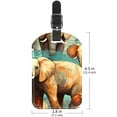 thumbnail image 6 of Square 2Pack PU Leather Elephant Cruise Luggage Tag with Privacy Cover and Name ID Tag for Travel Handbags Backpacks Luggage Tags, 6 of 6