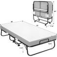 CECER Twin Size Folding Bed With 5 Inch Foam Mattress, 75" X 51" Rol