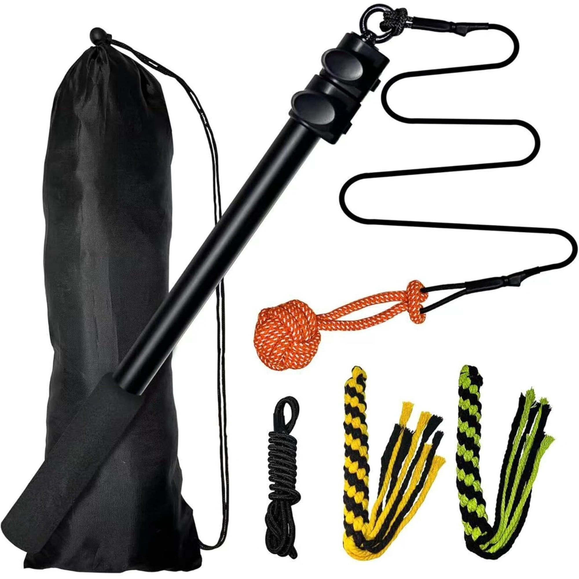 Becare pet  Heavy Duty Flirt Pole for Large Medium Small Dogs, Extendable Aluminum Alloy Dog Teaser Wand, Interactive Outdoor Training Exercise Toy