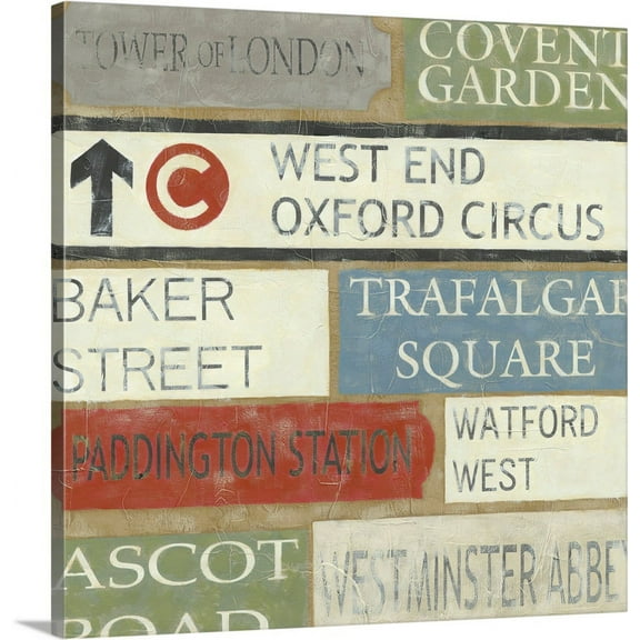 Great BIG Canvas | "Tour of London" Canvas Wall Art - 16x16