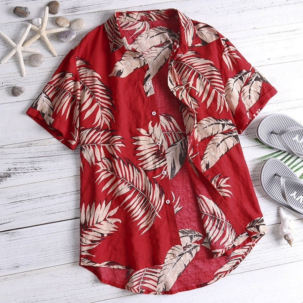 Mens floral short sleeve dress shirts best sale