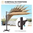 thumbnail image 5 of Pellebant 9 ft. x 12 ft. Rectangular Double Top Patio Cantilever Umbrella, Tan, 5 of 10