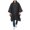 Black, variant on Women's Reusable Full Body Raincoat Extra Wide Hood Heavy Duty Outdoor Jacket Waterproof Full Protection Against Heavy Rain Light Yellow One Size