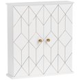 thumbnail image 1 of HOMCOM Armoire Murale de Salle de Bain avec Étagère, Blanche, 1 of 10