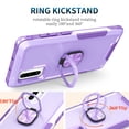 thumbnail image 3 of Samsung Galaxy Note 20 Case, Dteck Hybrid Rugged Shockproof Case with Ring Holder Kickstand, Compatible with Magnet Car Mount, Support Wireless Charging For Samsung Galaxy Note20, Purple, 3 of 7