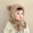 thumbnail image 2 of Baby Girl Winter Hat Scarf Sets Soft Knitted Skull Cap Warm Baby Hat Hats for Boys New Baby Essentials, 2 of 7