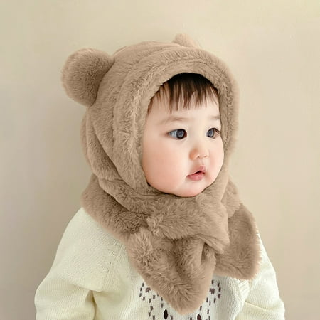 

toraway Girl Hats for Kids Ages 10-12 Kids Baby Winter Soft Warm Knitted Soild Boys Girls Scarf Hat One Size