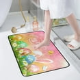 thumbnail image 4 of TUTUnaumb Happy Easter Doormat Kitchen Mats Easter Bunny And Flowers Pattern Bathroom Rugs Soft Outdoor Indoor Holiday Welcome Mat Floor Mat Ideal For Easter Decor Home Entry Kitchen Bathroom-Pink, 4 of 6