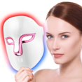 thumbnail image 1 of Mascarilla facial LED Light Therapy Auxoliev con 4 colores rojo y azul, 1 of 6