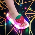 thumbnail image 5 of GobdXE Toddler Kids Light Up Slides LED Strawberry Cartoon Sandals Non Summer Slippers Size:5-5.5 Years, 5 of 9