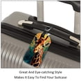 thumbnail image 3 of Square 2Pack PU Leather Giraffe Cruise Luggage Tag with Privacy Cover and Name ID Tag for Travel Handbags Backpacks Luggage Tags, 3 of 6