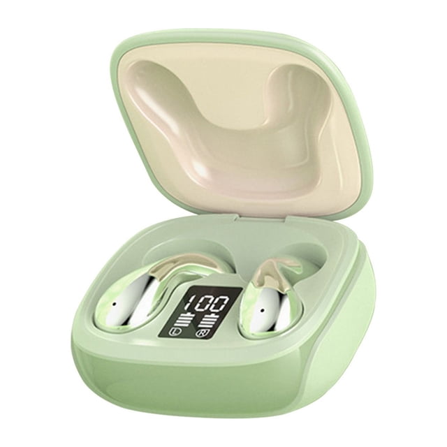 Pisexur - Auriculares inalámbricos Bluetooth 5.3 con clip y cancelación de ruido, IPX4, para hombre, ciclismo, correr, trabajo, niños y organizador de electrónica.