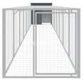 thumbnail image 3 of vidaXL Chicken Cage with Run Anthracite 43.3"x320.1"x43.3" Galvanized Steel, 3 of 7