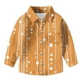 thumbnail image 5 of Riecok Girls Button down Shirt Lapel Collared Cute Printed Blouse Long Sleeve Lightweight Basic Trendy Fall Tops, 5 of 5