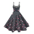 thumbnail image 4 of LWavelet 2026 Valentine's Wrap Maxi Heart Dress, Women's Romantic Rose Print Sleeveless Flowy A Line Casual Sundresses Navy M, 4 of 4