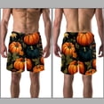 thumbnail image 3 of luoweisi Men's Beach Shorts Quick Dry Swim Trunks with Mesh Lining Thanksgiving Pumpkin L, 3 of 5