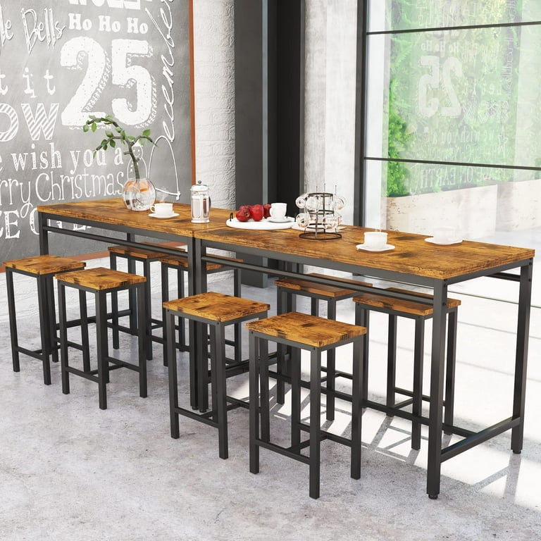 Breakfast Bar Bar Stool High Bar Dining Table Set AWQM Pcs Counter