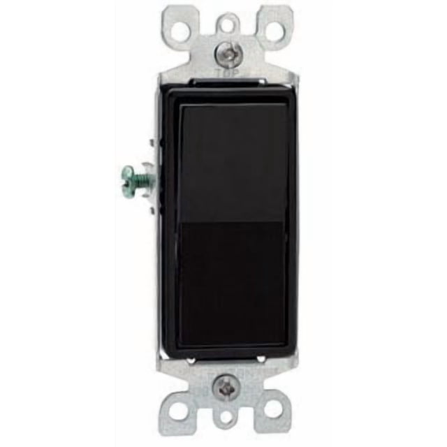 Interruptor silencioso de 3 vías Leviton R45-5603-2E, color negro, para decoración residencial