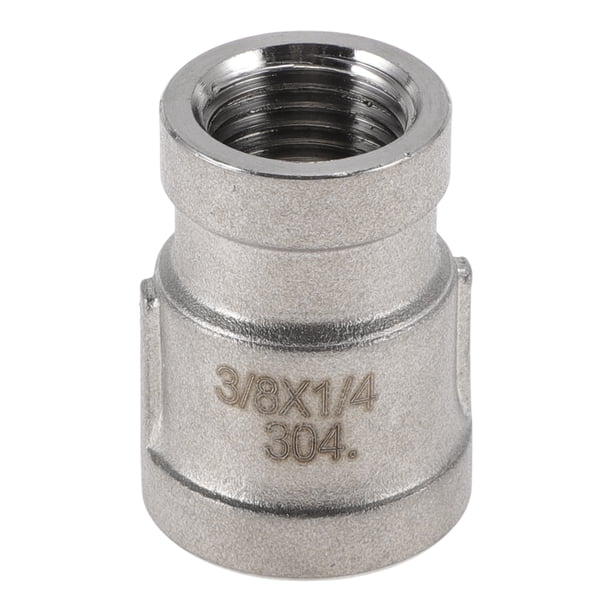 Accesorios de tubería de acero inoxidable 304 Unique Bargains 3/8"x1/4"BSPT adaptador de tubería de fundición hembra reducida 1 Pc